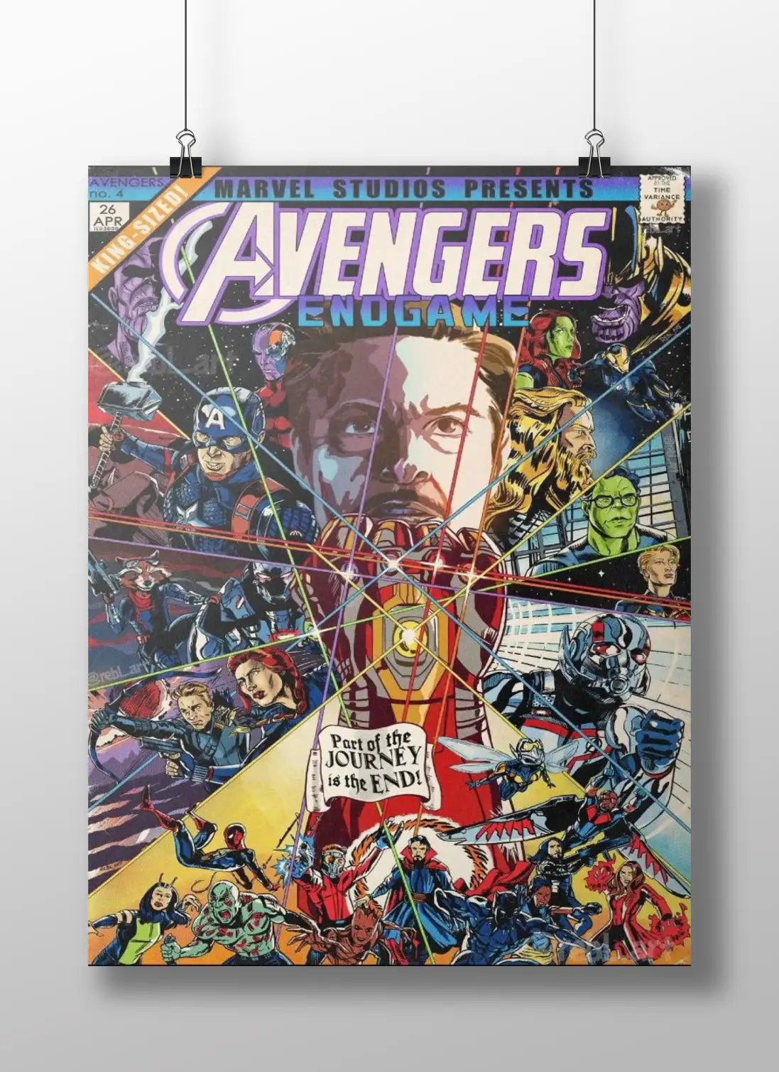 Avengers: Endgame Retro Comic Art – Marvel’s Epic Finale Tribute