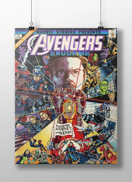 Avengers: Endgame Retro Comic Art – Marvel’s Epic Finale Tribute