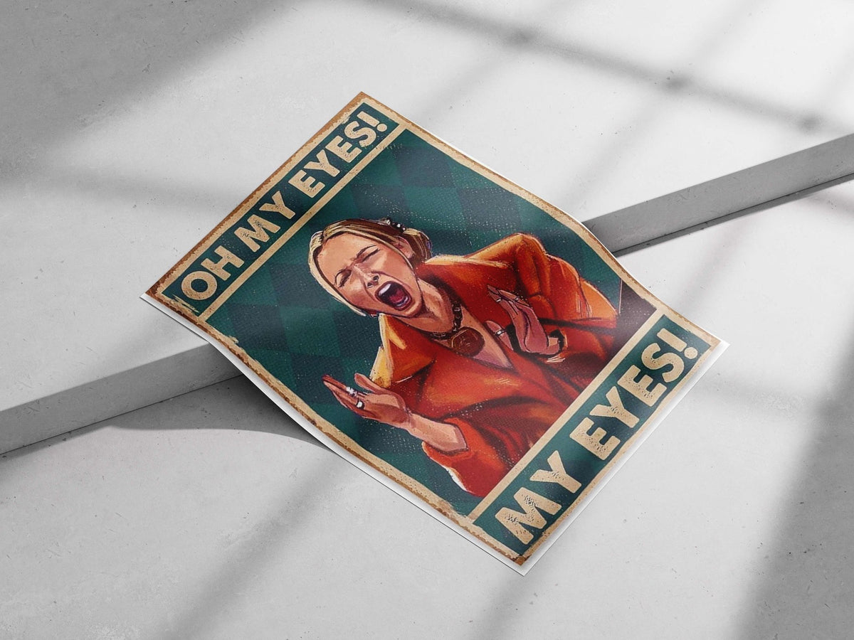 Pam Beesly from *The Office* (US) Main Subject: Pam Beesly from *The Office* (US) Matte poster print — Hollywood wall art