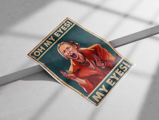 Pam Beesly from *The Office* (US) Main Subject: Pam Beesly from *The Office* (US) Matte poster print — Hollywood wall art