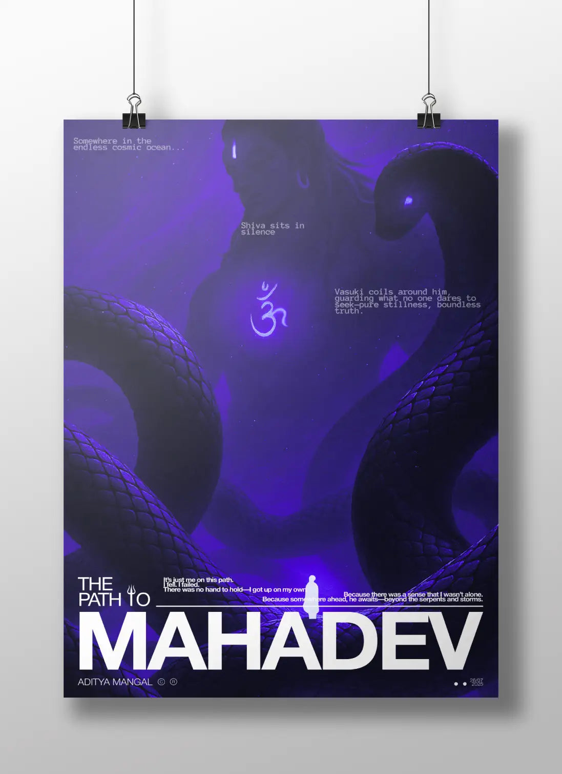 The Path to Mahadev – Lord Shiva Poster, Hindu Wall Art