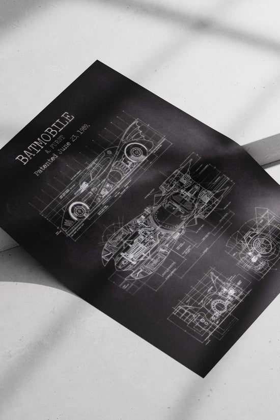 Batman'S Bane - Batmobile Blueprint Poster