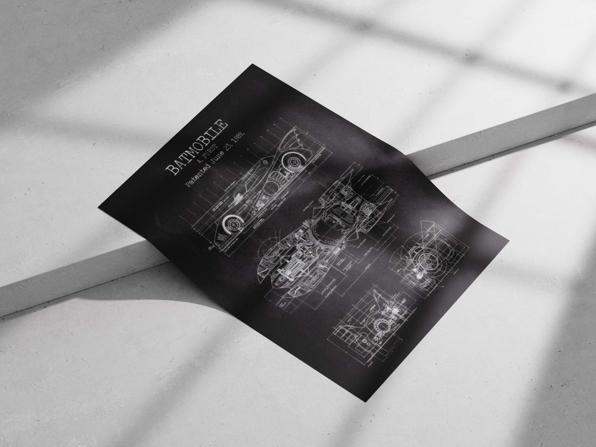 Batman'S Bane - Batmobile Blueprint Poster