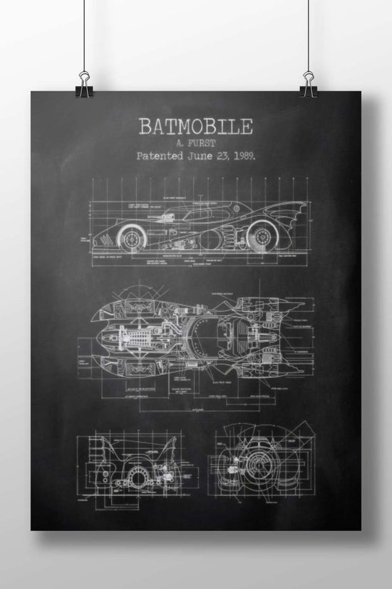 Batman'S Bane - Batmobile Blueprint Poster