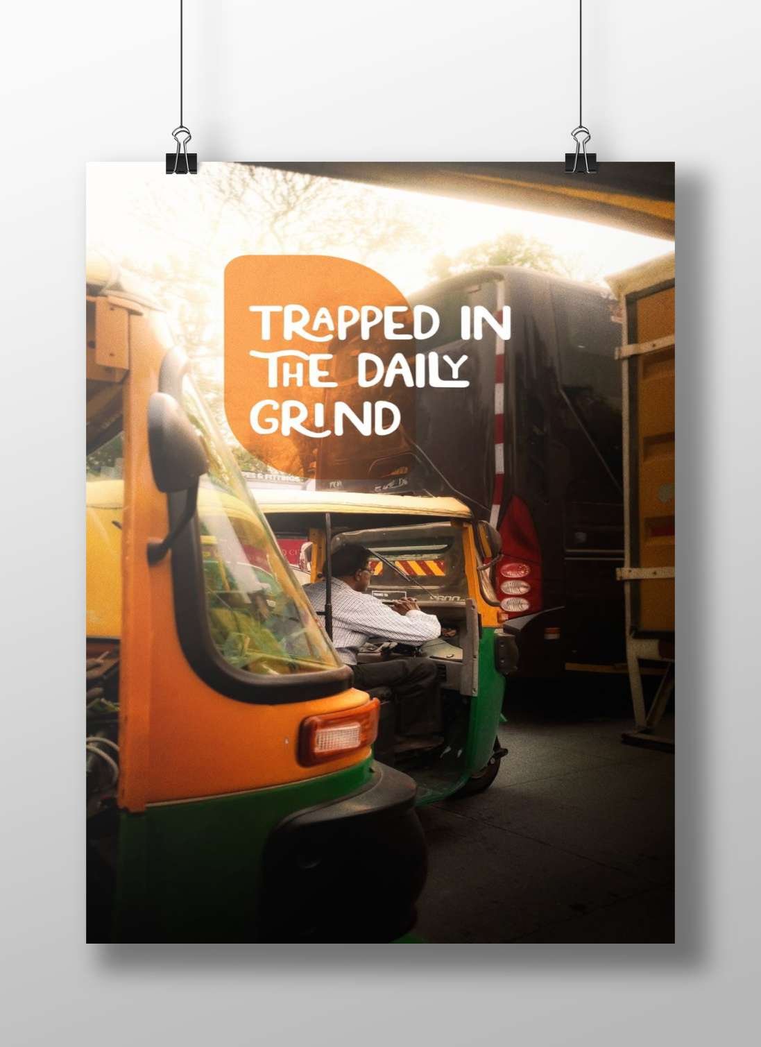 Auto-rickshaws (tuk-tuks) in a garage setting Main Subject: Auto-rickshaws (tuk-tuks) in a garage setting Matte BoizzBoard