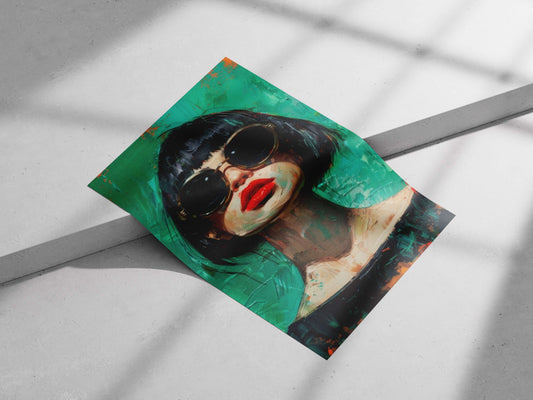 A woman Mona Lisa Smile - Iconic Pop Art Poster