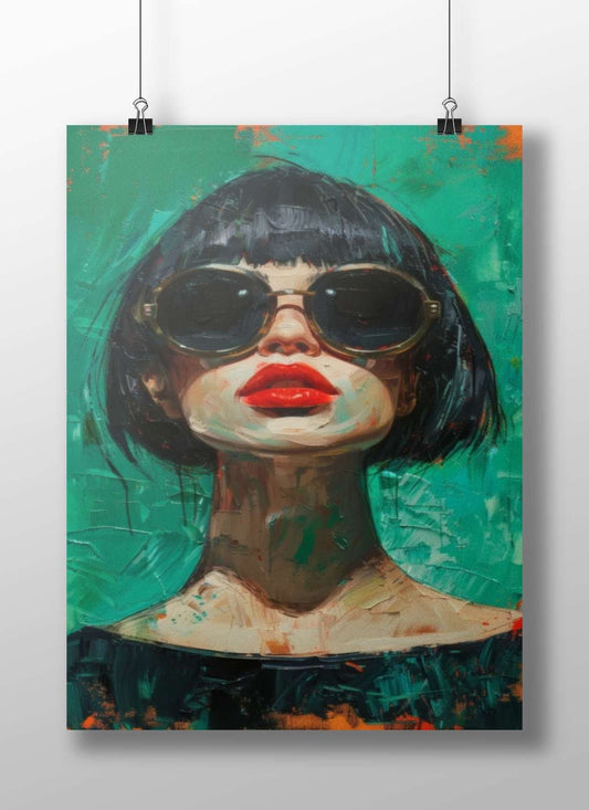 A woman Mona Lisa Smile - Iconic Pop Art Poster