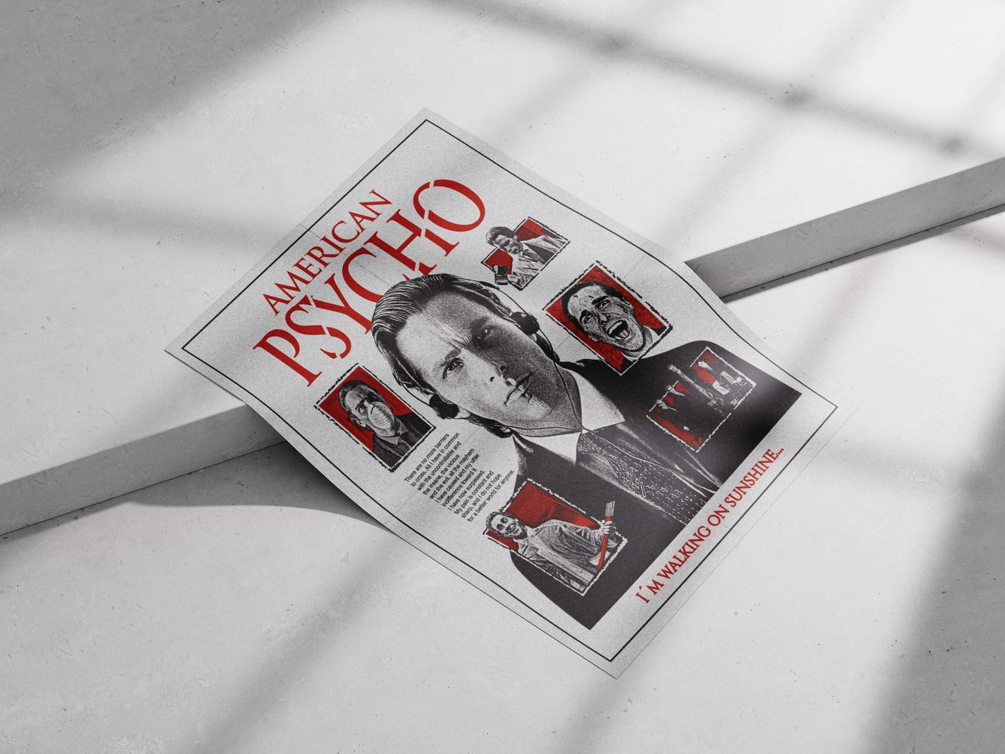 American Psycho (film franchise) Main Subject: American Psycho (film franchise) Matte poster print — Bollywood wall art