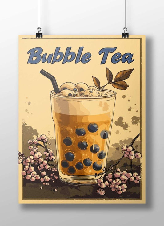 Bubble Tea Main Subject: Bubble Tea Matte BoizzBoard rigid print — Art wall art India | PosterBoizz