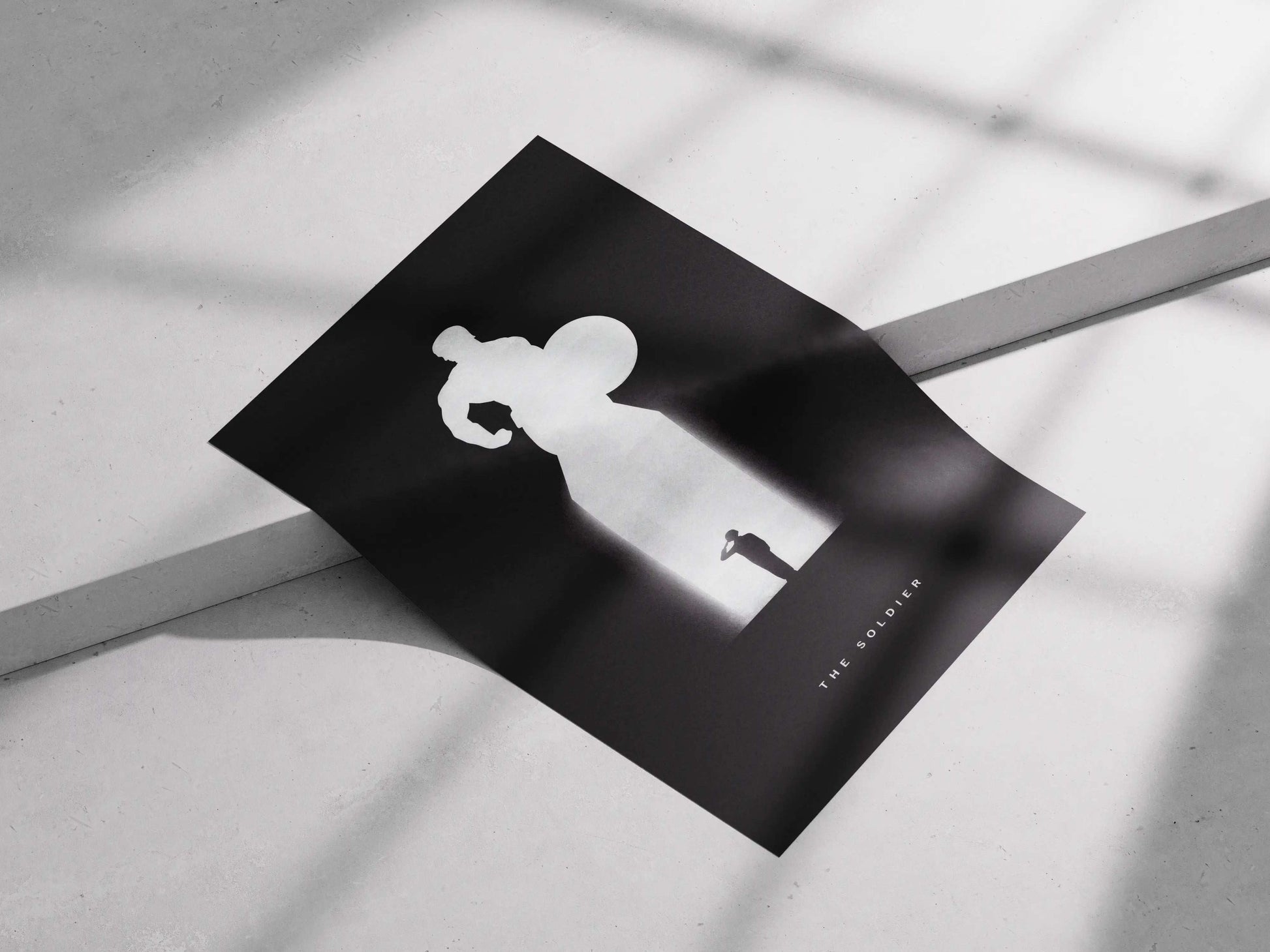 Captain America "The Soldier" Minimalist Art Poster - Steve Rogers Marvel Cinematic Universe Print