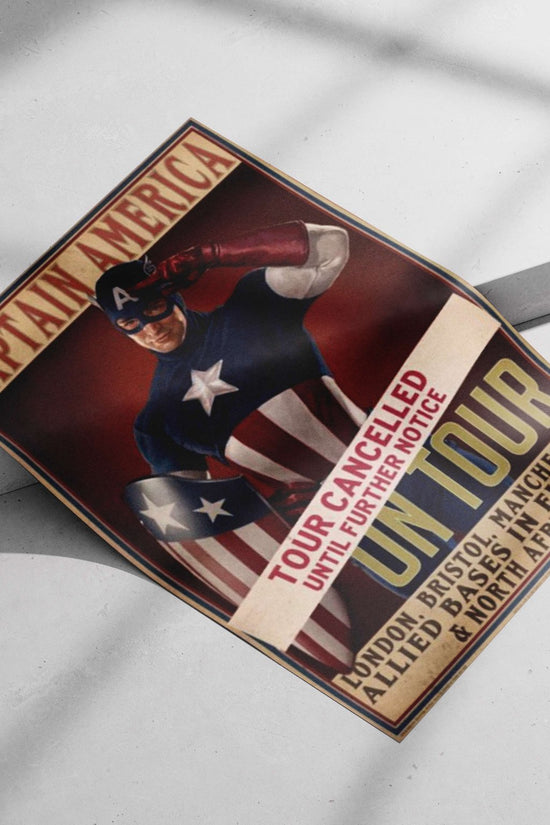 Captain America (Marvel Comics franchise) Main Subject: Captain America (Marvel Comics franchise) Matte poster print —