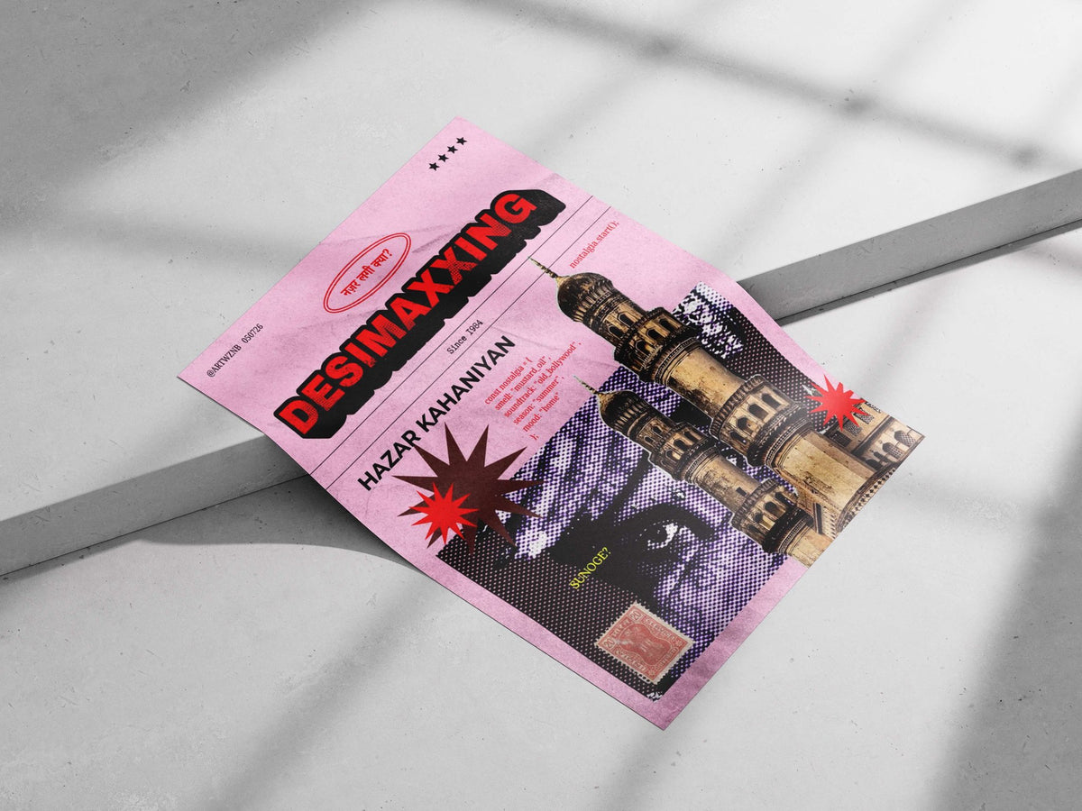 Hazar Kahaniyan and Desimaxxing branding Main Subject: Hazar Kahaniyan and Desimaxxing branding Matte poster print —