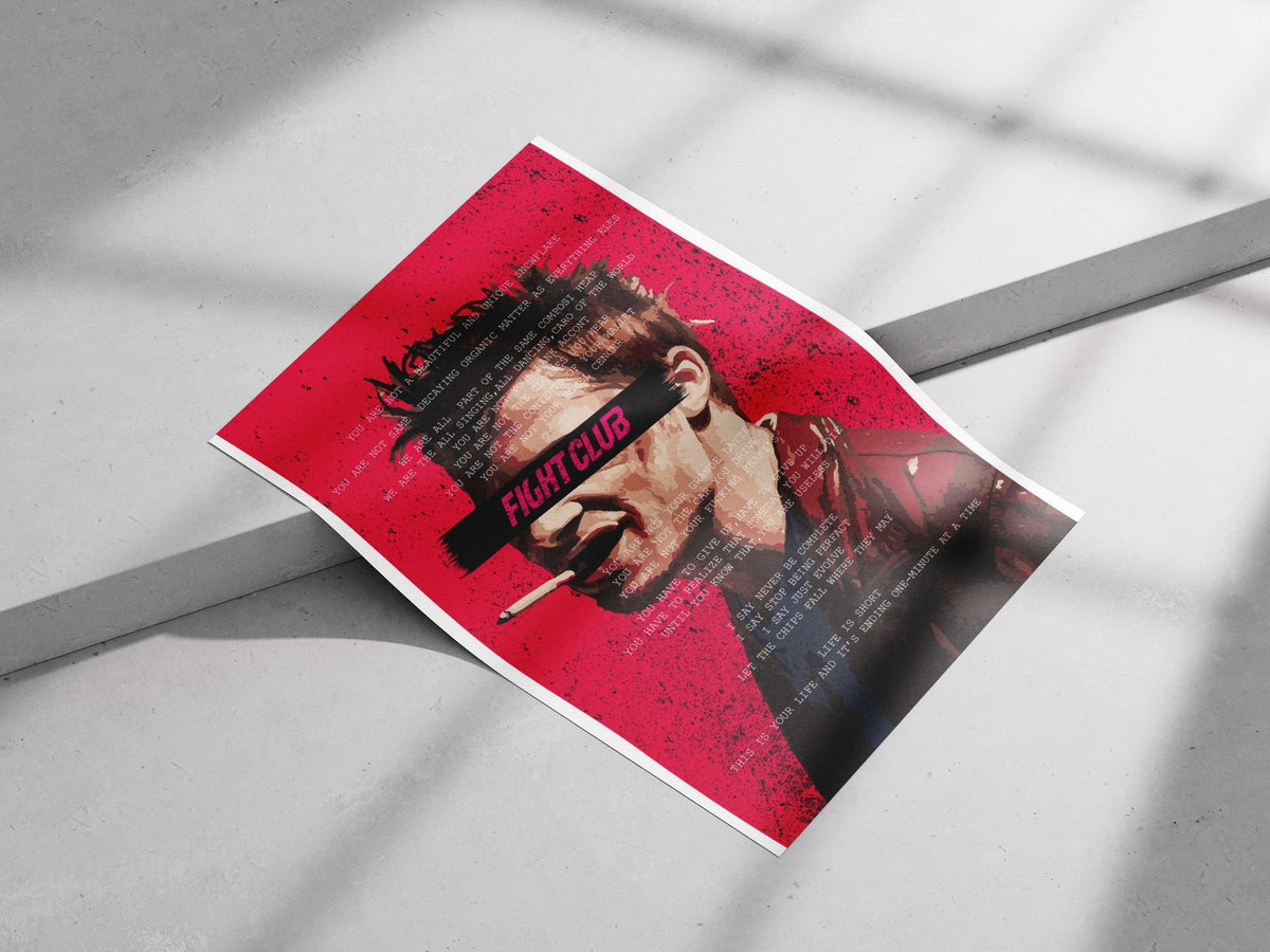 Fight Club Main Subject: Fight Club Matte poster print — Hollywood wall art India | PosterBoizz