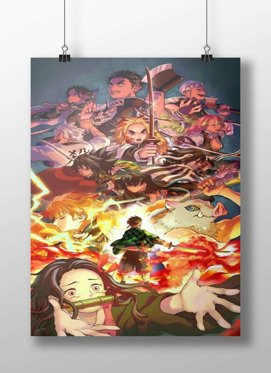 Demon Slayer: Kimetsu no Yaiba characters Tanjiro Kamado - Battle Stance Poster