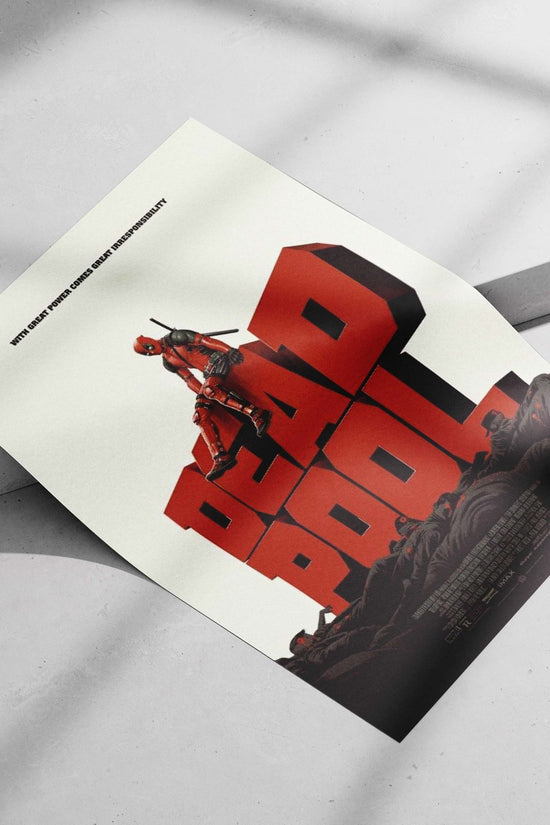 Deadpool (Marvel Comics character) Main Subject: Deadpool (Marvel Comics character) Matte poster print — Superhero wall art