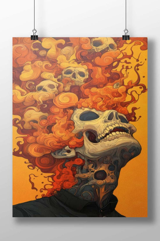 Human Skull Marlon Brando - The Godfather Icon Poster