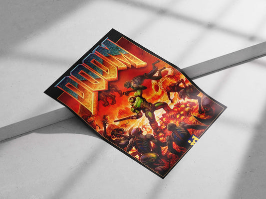 Doom Slayer (protagonist of the Doom franchise) Main Subject: Doom Slayer (protagonist of the Doom franchise) Matte poster