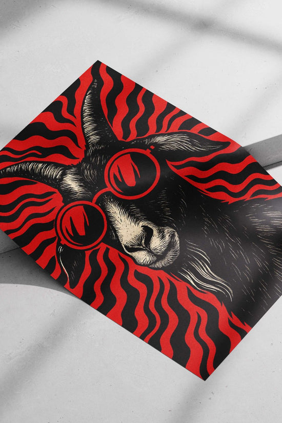 Goat Pop Art Movement Modern Pop Art Matte poster print — Art wall art India | PosterBoizz