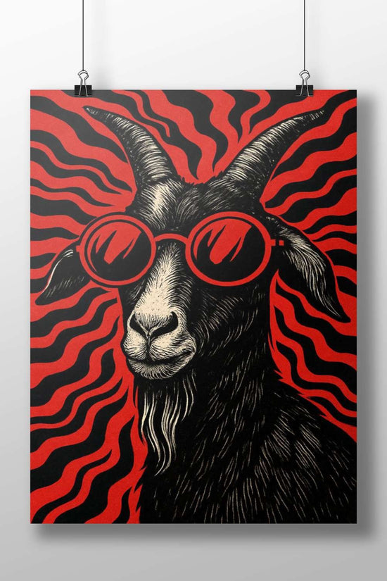 Goat Pop Art Movement Modern Pop Art Matte BoizzBoard rigid print — Art wall art India | PosterBoizz