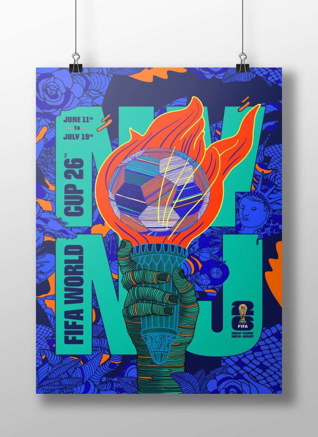 FIFA World Cup 2026 promotional artwork Main Subject: FIFA World Cup 2026 promotional artwork Matte BoizzBoard rigid print —