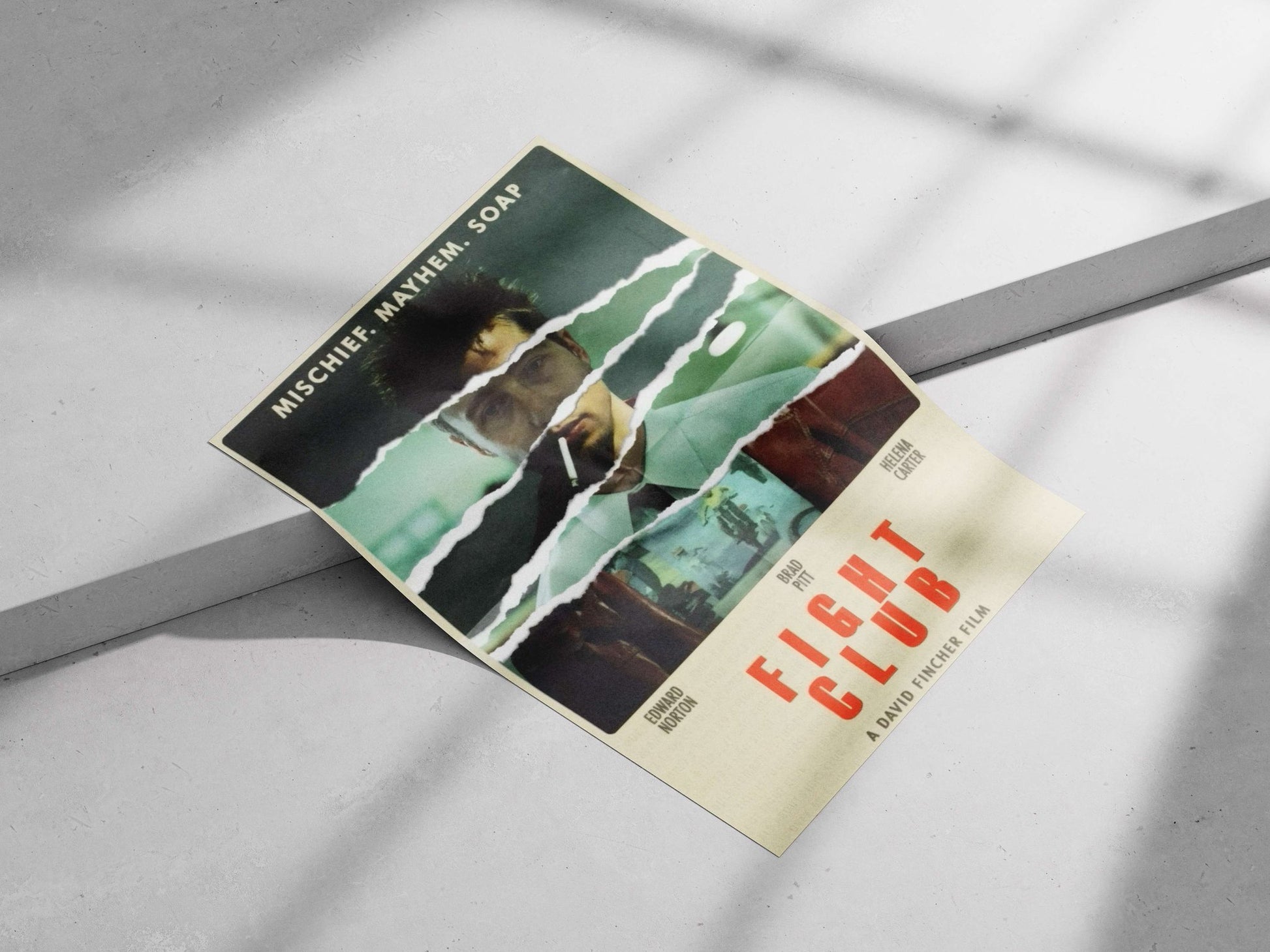 Fight Club (the 1999 film directed by David Fincher, confirmed by OCR text "FIGHT |