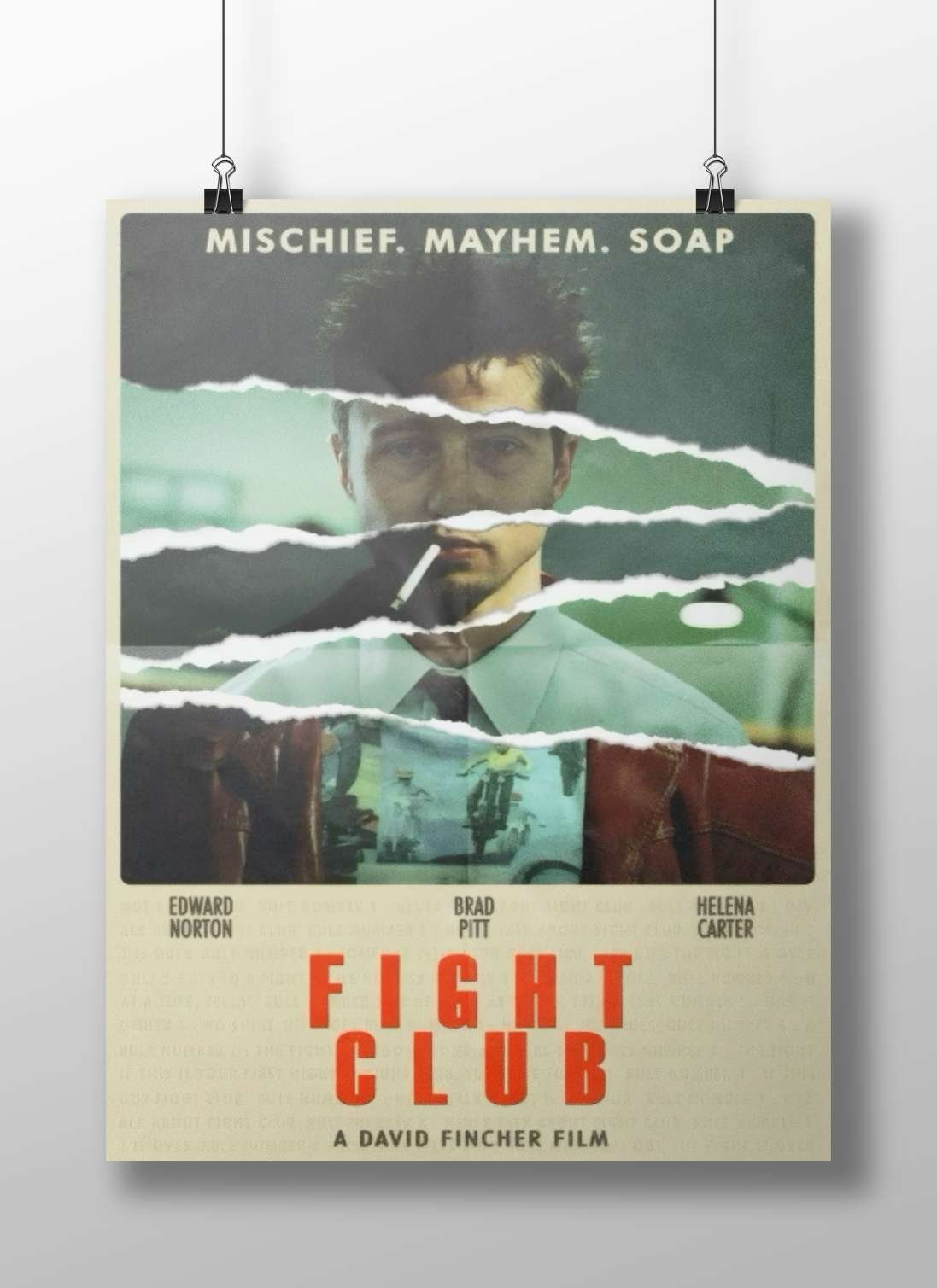 Fight Club (the 1999 film directed by David Fincher, confirmed by OCR text "FIGHT |