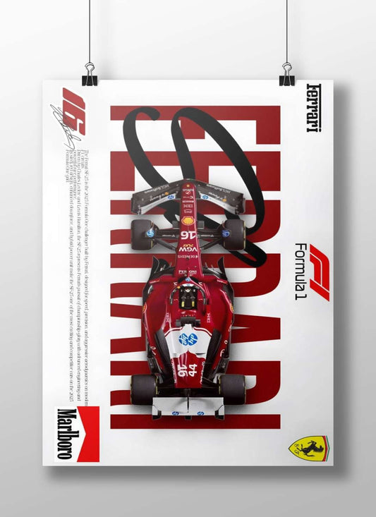 Ferrari SF-25 (specific Formula 1 model) Main Subject: Ferrari SF-25 (specific Formula 1 model) Matte BoizzBoard rigid print
