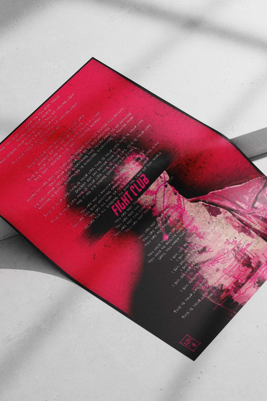 Fight Club Main Subject: Fight Club Matte poster print — Hollywood wall art India | PosterBoizz
