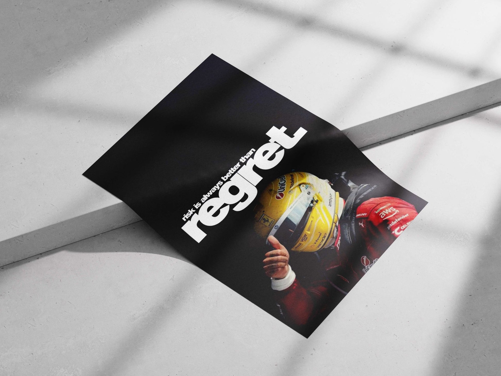 Charles Leclerc (Ferrari Formula 1 driver) Main Subject: Charles Leclerc (Ferrari Formula 1 driver) Matte poster print —