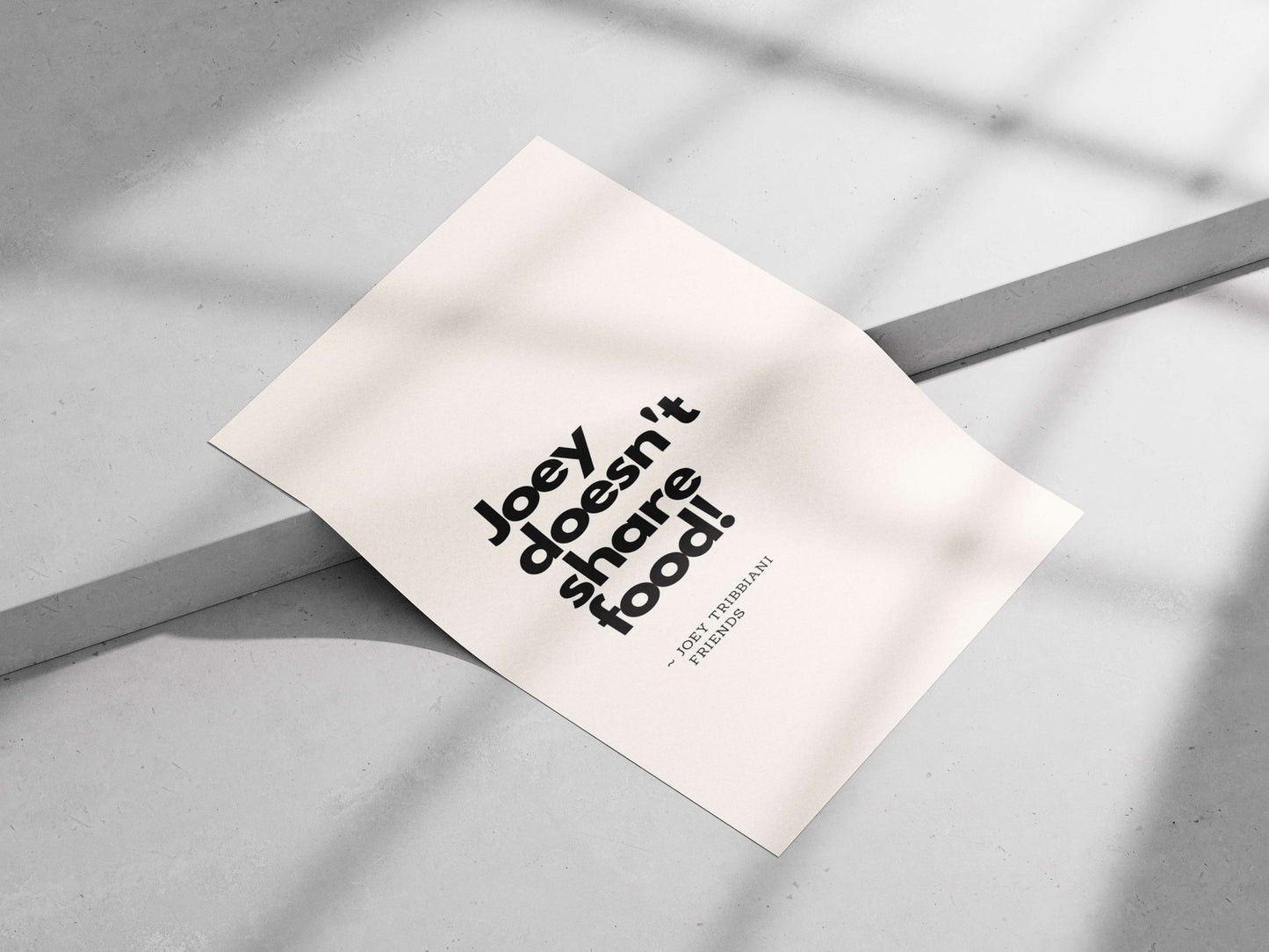 Joey Tribbiani (from Friends) Main Subject: Joey Tribbiani (from Friends) Matte poster print — Series wall art India |