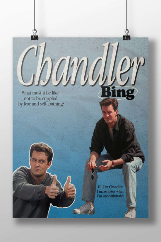Chandler Bing from the TV franchise *Friends*. Main Subject: Chandler Bing from the TV franchise *Friends*. Matte BoizzBoard