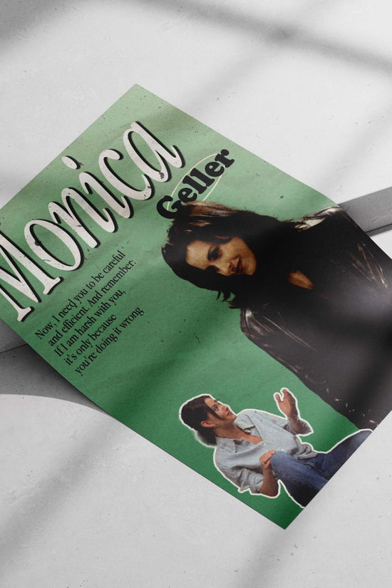Monica Geller from the TV franchise *Friends* Main Subject: Monica Geller from the TV franchise *Friends* Matte poster print