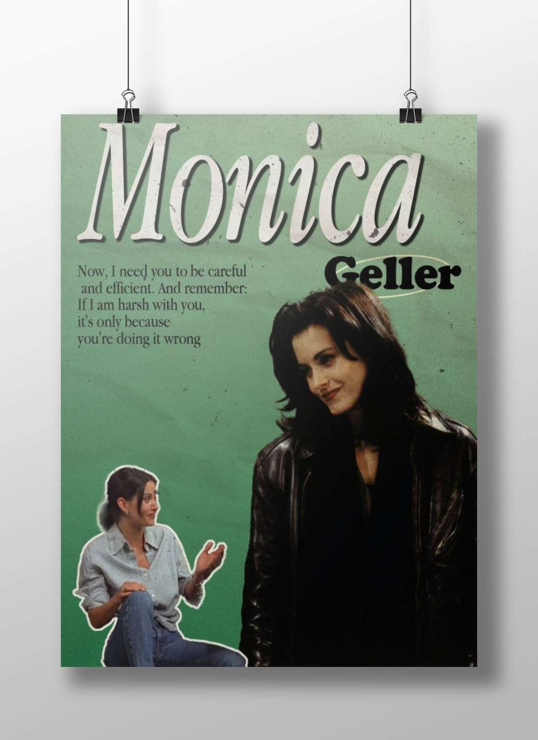 Monica Geller from the TV franchise *Friends* Main Subject: Monica Geller from the TV franchise *Friends* Matte BoizzBoard