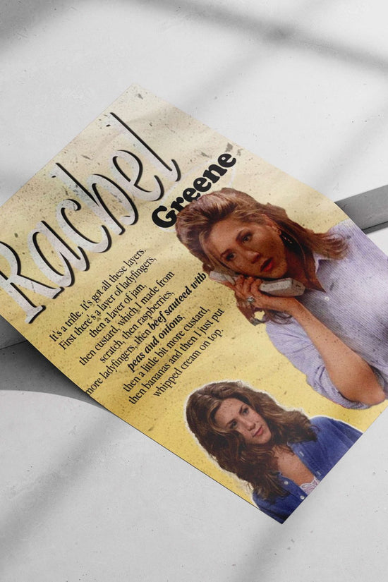 Rachel Greene from the TV series Friends Main Subject: Rachel Greene from the TV series Friends Matte poster print — Series