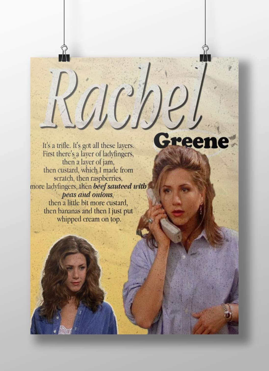 Rachel Greene from the TV series Friends Main Subject: Rachel Greene from the TV series Friends Matte BoizzBoard rigid print