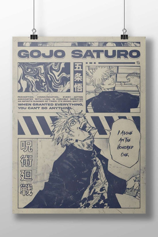 Gojo Satoru from Jujutsu Kaisen Main Subject: Gojo Satoru from Jujutsu Kaisen Matte BoizzBoard rigid print — Anime wall art