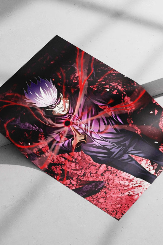 Gojo Satoru from Jujutsu Kaisen Main Subject: Gojo Satoru from Jujutsu Kaisen Matte poster print — Anime wall art India |