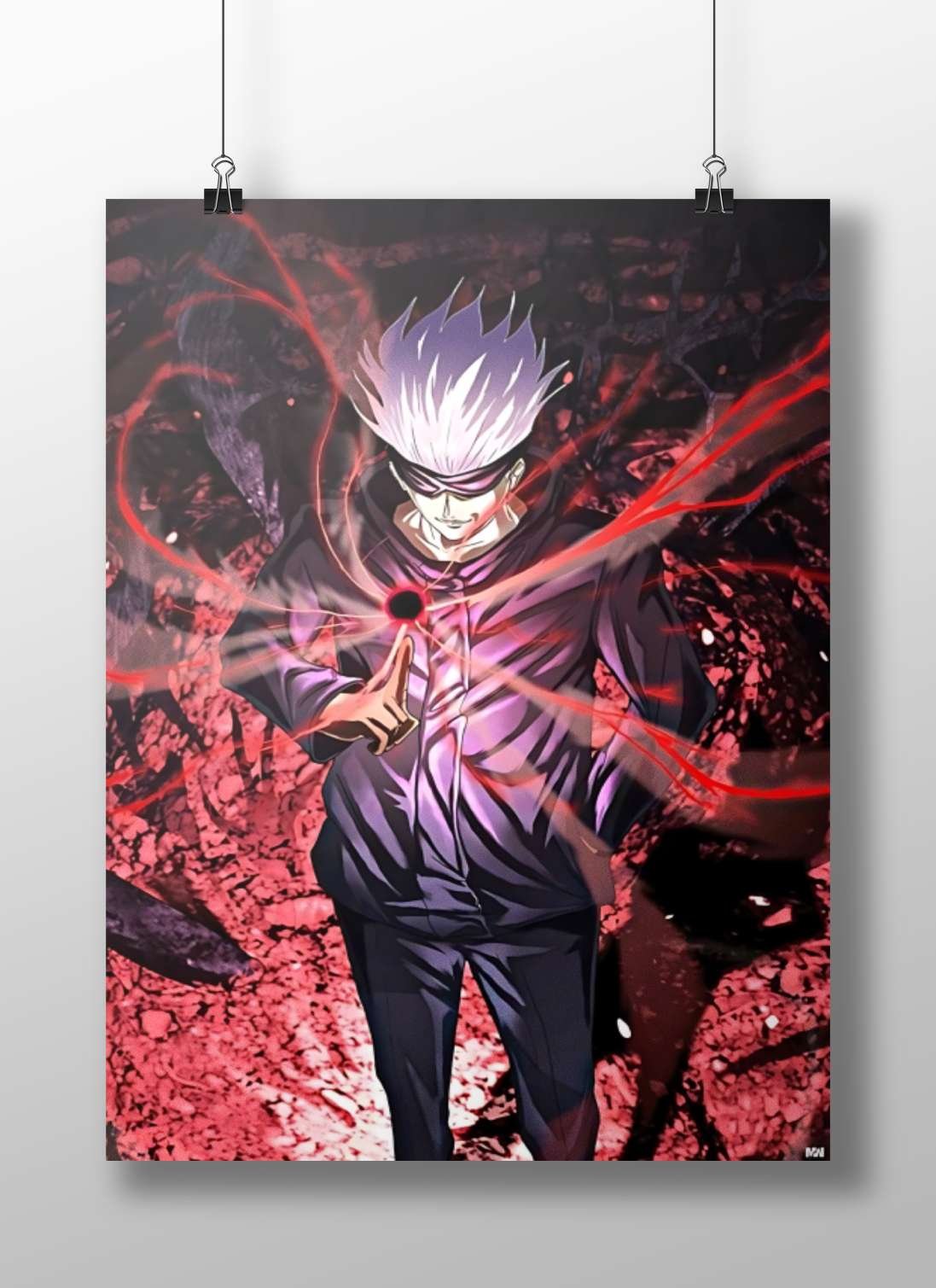 Gojo Satoru from Jujutsu Kaisen Main Subject: Gojo Satoru from Jujutsu Kaisen Matte BoizzBoard rigid print — Anime wall art
