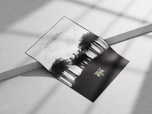 Minimalist GTA 5 Poster - Michael Franklin Trevor Silhouette Art