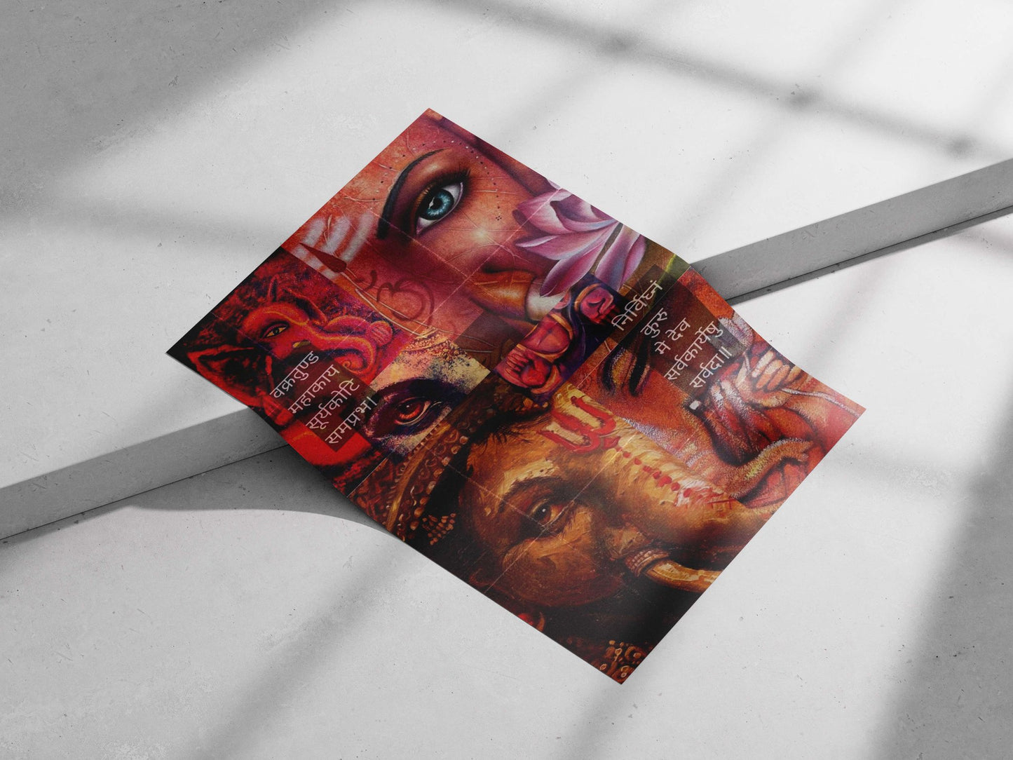 Hindu deities (Ganesha, Shiva) Main Subject: Hindu deities (Ganesha, Shiva) Matte poster print — Sanatan wall art India |