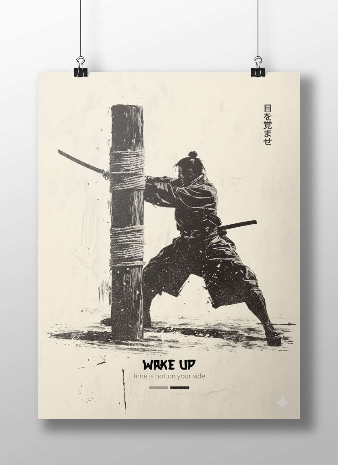 Samurai Main Subject: Samurai Matte BoizzBoard rigid print — Anime wall art India | PosterBoizz