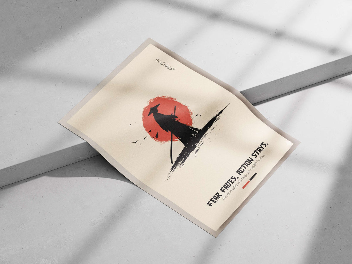Samurai Main Subject: Samurai Matte poster print — Anime wall art India | PosterBoizz