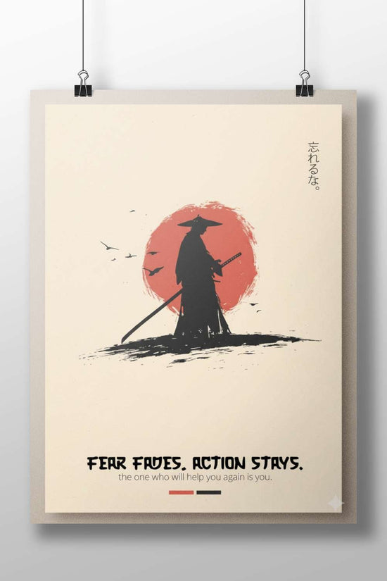 Samurai Main Subject: Samurai Matte BoizzBoard rigid print — Anime wall art India | PosterBoizz