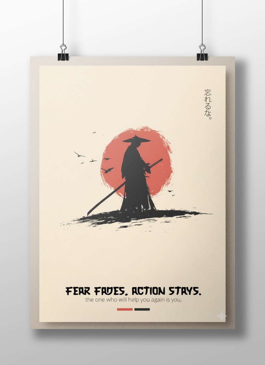 Samurai Main Subject: Samurai Matte BoizzBoard rigid print — Anime wall art India | PosterBoizz