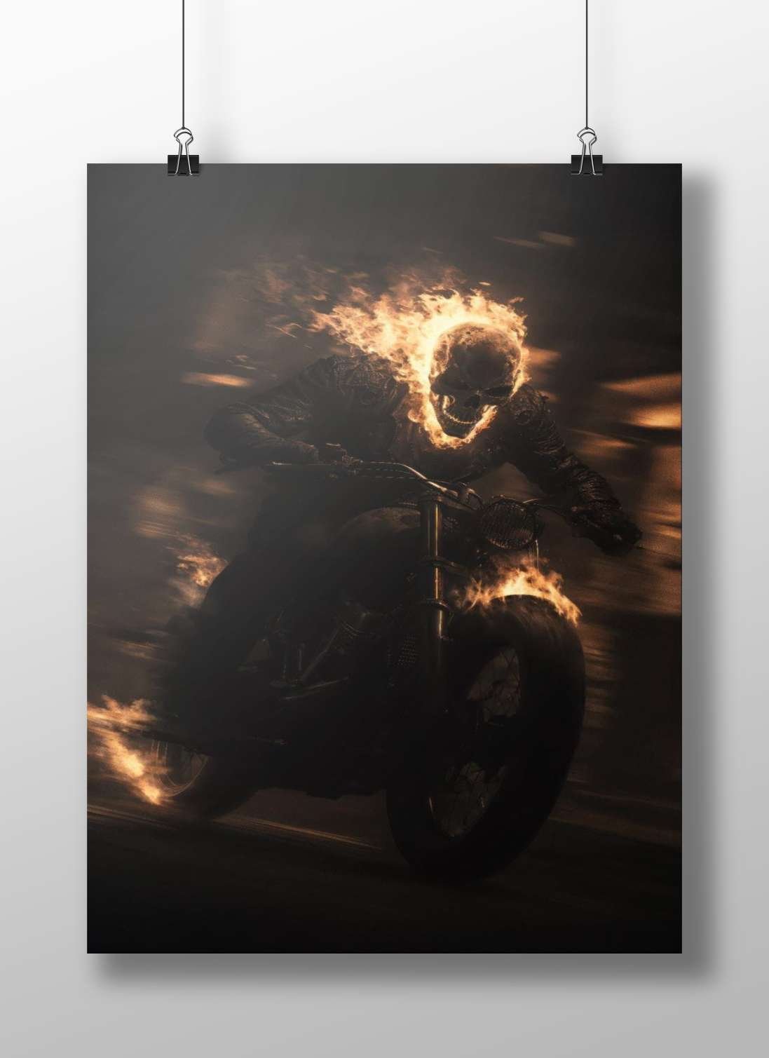 Ghost Rider (Marvel Comics character) Main Subject: Ghost Rider (Marvel Comics character) Matte BoizzBoard rigid print —