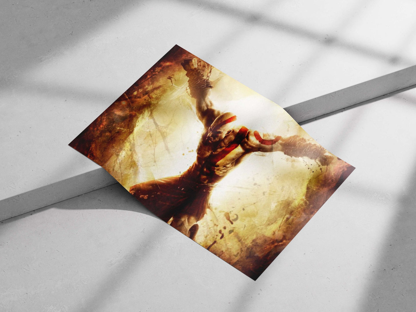 Kratos (God of War franchise) Main Subject: Kratos (God of War franchise) Matte poster print — Superhero wall art India |