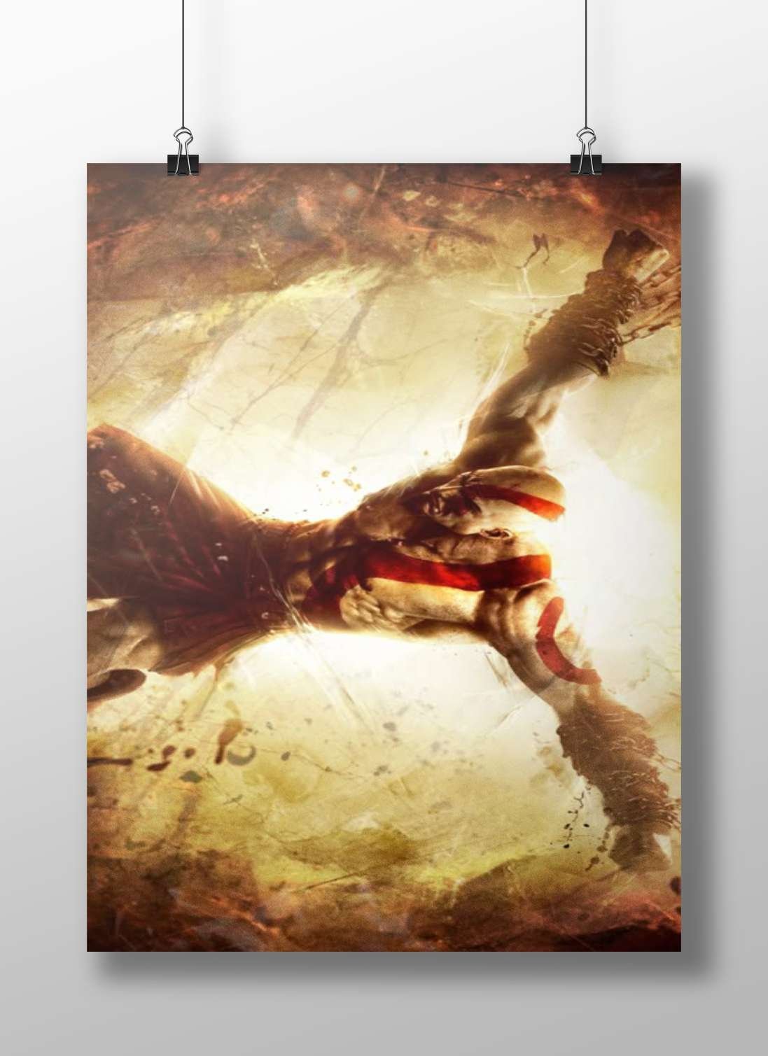 Kratos (God of War franchise) Main Subject: Kratos (God of War franchise) Matte BoizzBoard rigid print — Superhero wall art