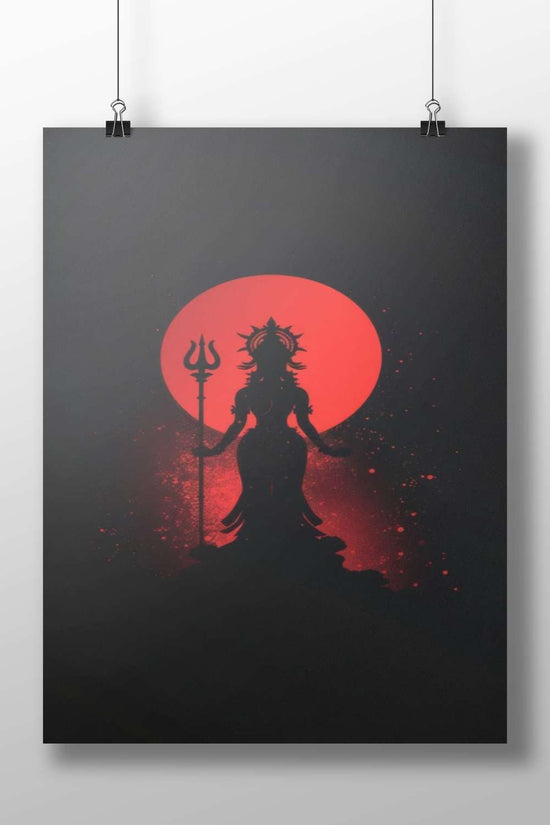 Hindu deity Durga Main Subject: Hindu deity Durga Matte BoizzBoard rigid print — Sanatan wall art India | PosterBoizz