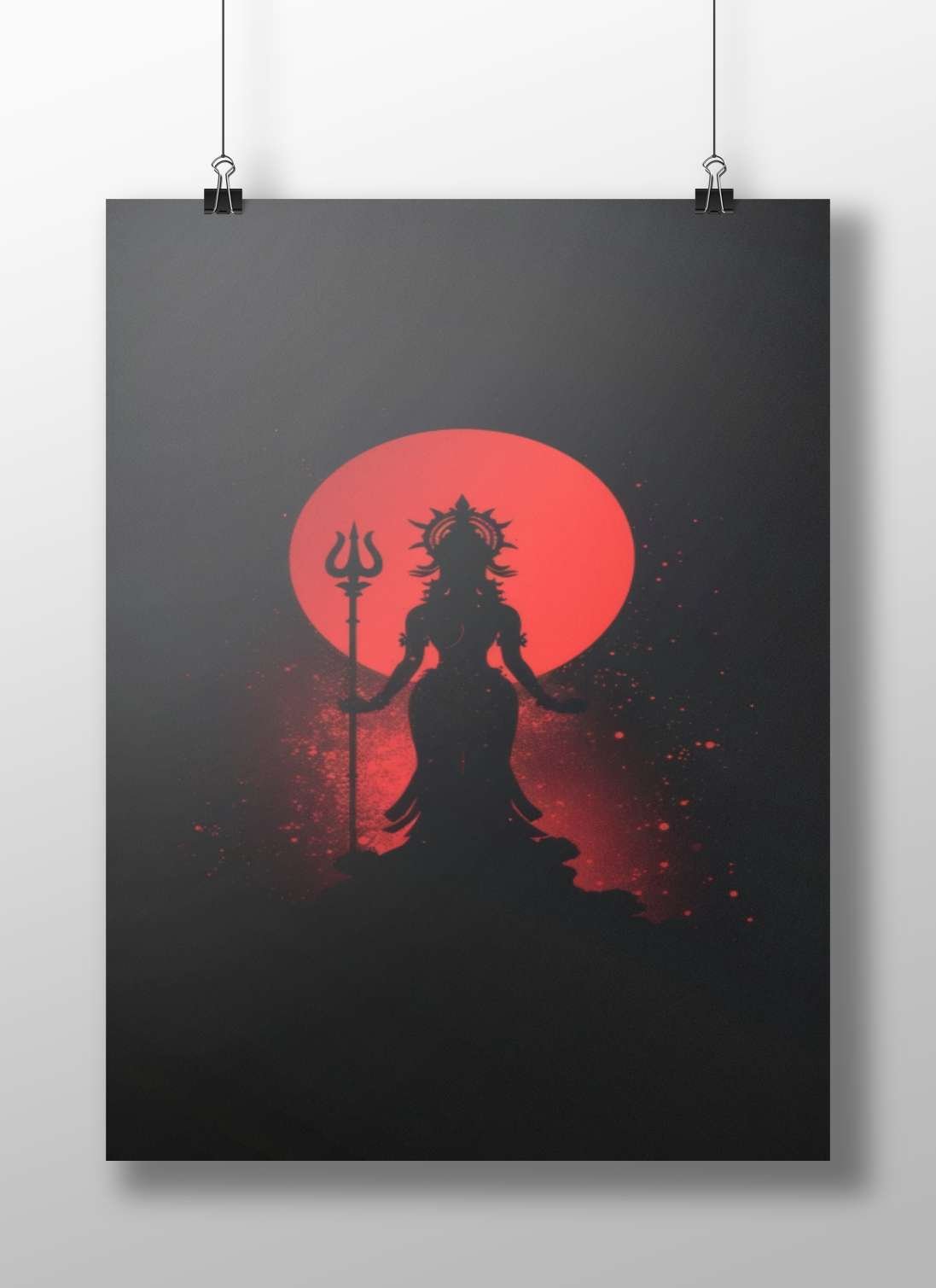 Hindu deity Durga Main Subject: Hindu deity Durga Matte BoizzBoard rigid print — Sanatan wall art India | PosterBoizz