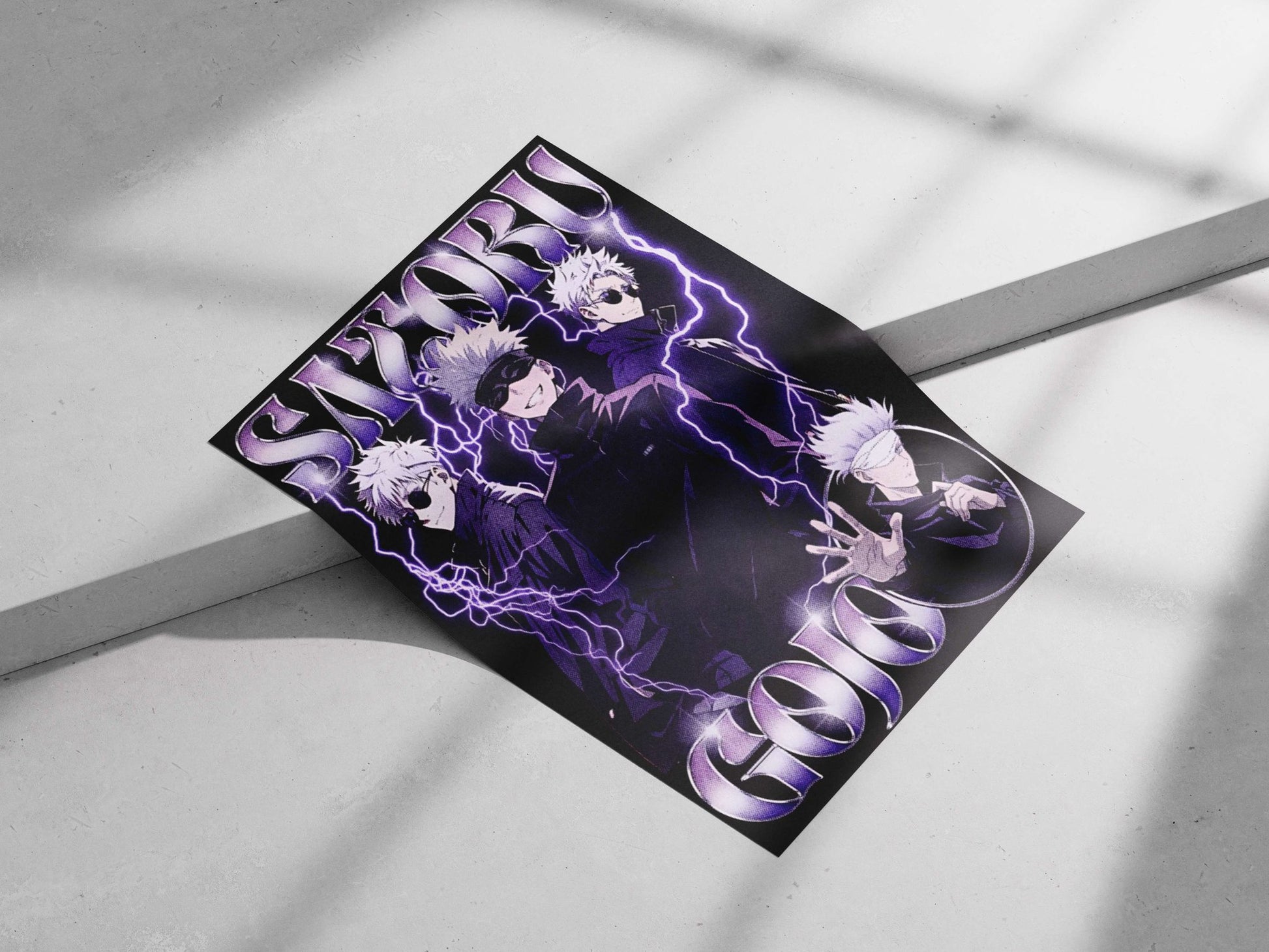 Satoru Gojo from Jujutsu Kaisen Main Subject: Satoru Gojo from Jujutsu Kaisen Matte poster print — Anime wall art India |
